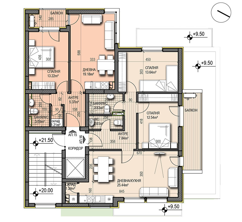 Проект Ул. Обиколна – Етаж 8